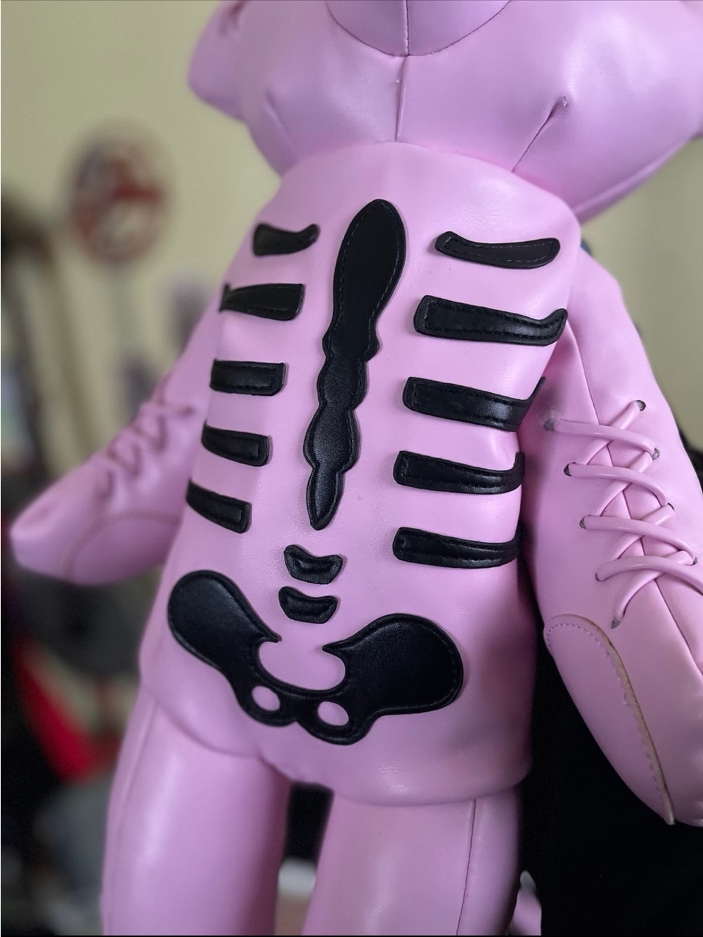 Rare!! Dolls Kill Current Mood Pink Skeleton Bear Backpack Bag Purse Goth Punk - Picture 4 of 9